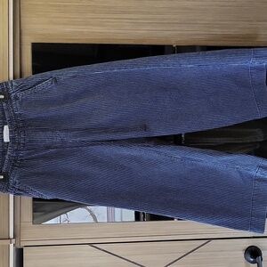 Blue Striped, Cotton Pants", By" LOFT"